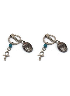 2 pieces Light Black with ankh key