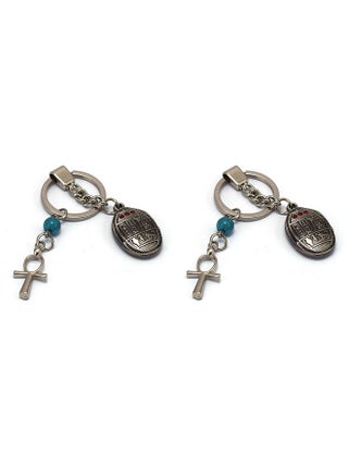2 pieces Light Black with ankh key