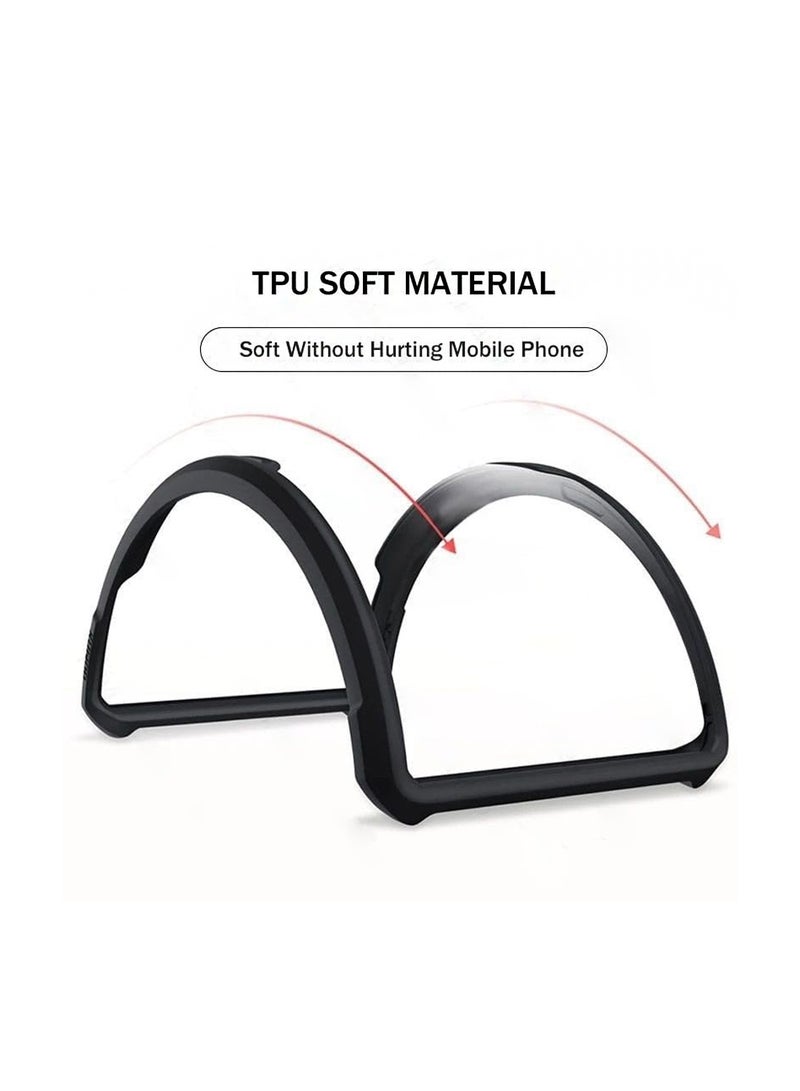 Wtech Samsung Galaxy A07 4G 2025 Hybrid TPU Silicone with Raised Armour Bumpers Slim Case Cover (MCAPSA) - Clear/Black - Image 5