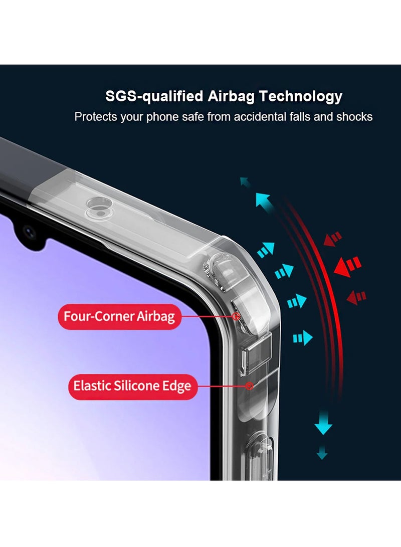 Wtech Samsung Galaxy A07 4G 2025 Hybrid TPU Silicone with Raised Armour Bumpers Slim Case Cover (MCAPSA) - Clear/Black - Image 4