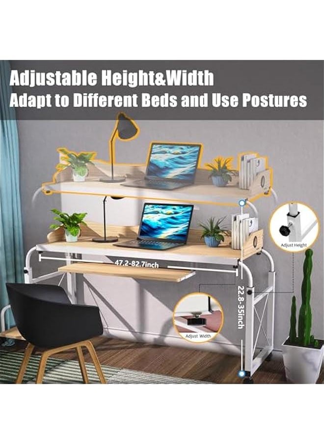 Mobile Rolling Laptop Stand Adjustable Overbed Desk Universal Wheels Height Width Cart Home Bed Sofa Side - pzsku/Z270011553A601422D9F6Z/45/_/1727404996/0bb85457-cace-4506-b1e3-fd1db750c7bd