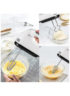 Generic 7-Speed Hand Mixer 260W, BW-133 White, Electric Mixer Professional Handheld Food Collection Hand Mixer For Baking - 7 Speed Function Includes Stainless Steel Beaters & Dough Hooks & Wire Rods, 7 Speed Stainless Steel Whisk Automatic Electric Egg Beater,  - Image 5