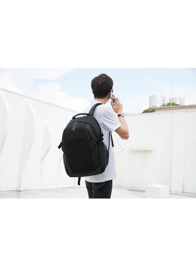 Rahala bags for men backpack for men bags for school laptop backpack 15.6-Inch With USB Charging RAL2209 Black  - Image 3