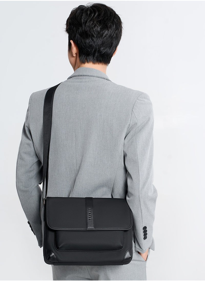RAHALA 9287-2 Leather Modern Shoulder Work Travel Everyday Use Organized Stylish Crossbody bag - Black  - Image 3