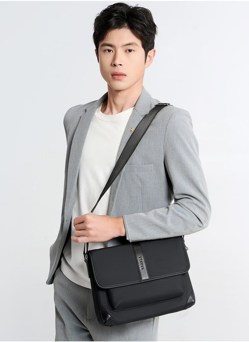 RAHALA 9287-2 Leather Modern Shoulder Work Travel Everyday Use Organized Stylish Crossbody bag - Black  - Image 4
