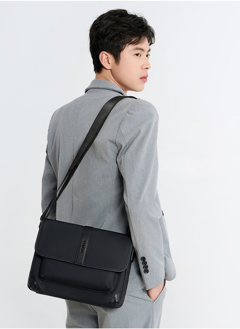 RAHALA 9287-2 Leather Modern Shoulder Work Travel Everyday Use Organized Stylish Crossbody bag - Black  - Image 5
