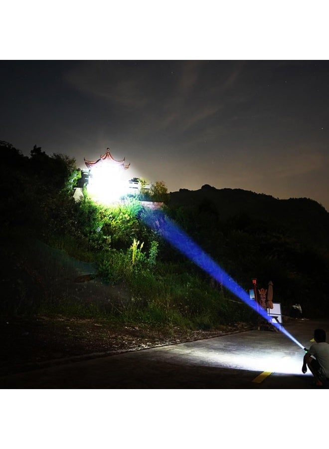 BlueFire Super-Bright 10000 Lumen USB-C Rechargeable LED Flashlight 🔦 | IP65 Waterproof Zoomable Torch with Power Bank Function & 5 Lighting Modes | Fluorescent Glow Body, 650m Long Beam, Aero-Grade Aluminum Build | Emergency Survival Light for Camping, Hunting, Hiking, Fishing, and Search & Rescue | Ultra Powerful Handheld Tactical Flashlight with Battery Display & Fast Charging – Ultimate Outdoor & Home Emergency Companion - Image 2