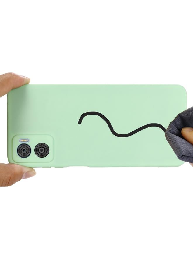 S-TOP Case For Motorola Moto E22 / E22i Pure Color Liquid Silicone Shockproof Phone Case - Image 4