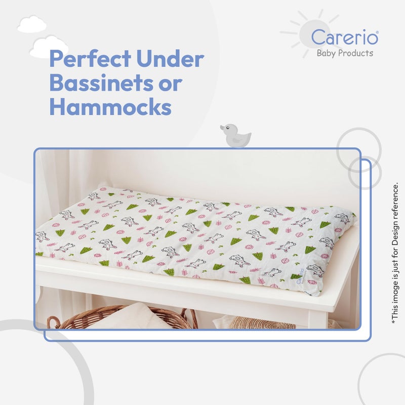 Carerio Newborn Baby Godadi, Soft Mulmul Cotton Baby Bed, Godadi, Crib Sheet, Cartoon Mat Bedding, Multicolor (Large, Bunny Meadow (06)) - Image 3