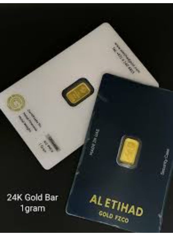 ETIHAD 1 gram 999.9 Pure Gold Bar AL ETIHAD - Image 3