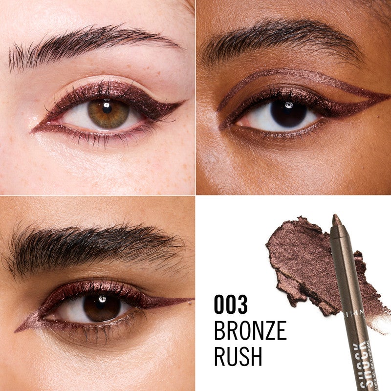 RIMMEL LONDON Thrill Seeker Multi-Chrome Gel Eyeliner - 003 - Bronze Rush, 1.2g - Image 3