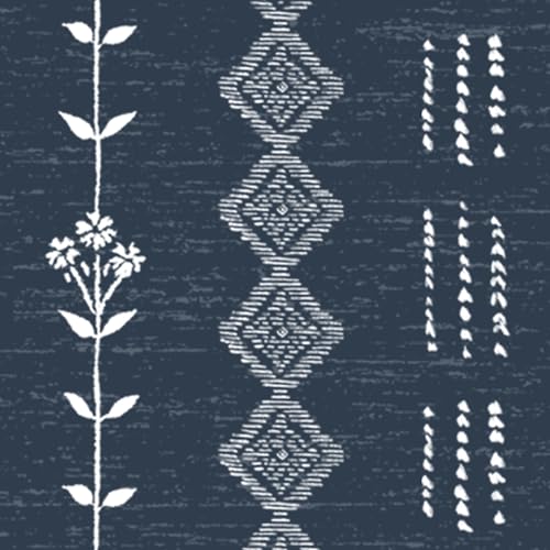 Lino Rosa Dark Blue Curtains for Boys Bedroom,Moroccan Boho Vintage Printed Coastal Curtains for Bathroom Window Living Room 63 Inch Length - Image 5