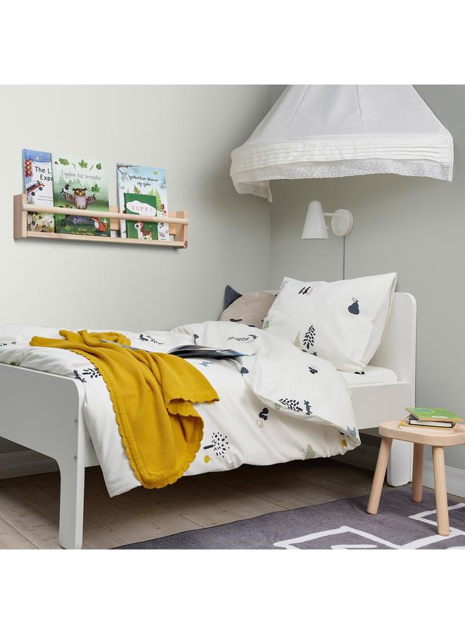 Zaboon Duvet cover and pillowcase, forest animal pattern/multicolour, 150x200/50x80 cm - Image 3