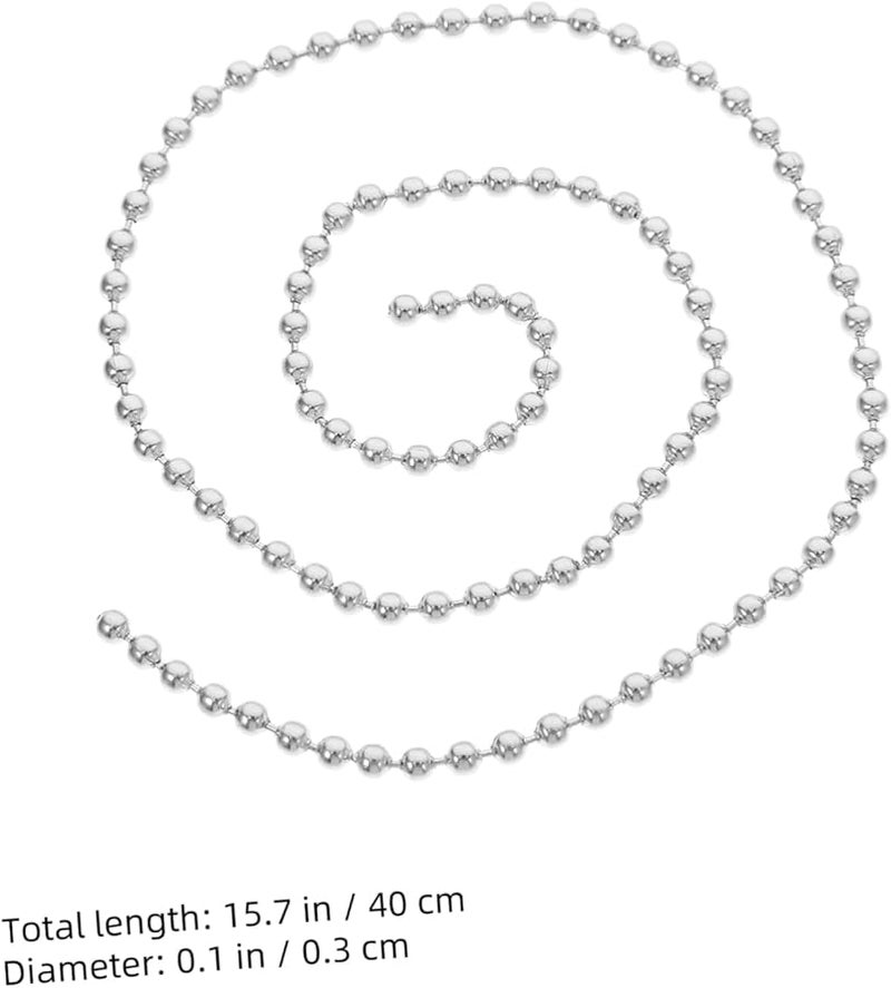 Silver Ceiling Pull Chain Extension with Connector for Fan Light Bed Lamp Accessories - Image 3