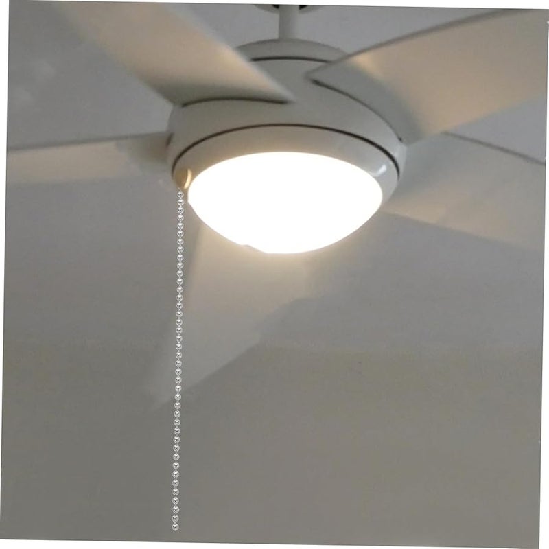 Silver Ceiling Pull Chain Extension with Connector for Fan Light Bed Lamp Accessories - Image 5