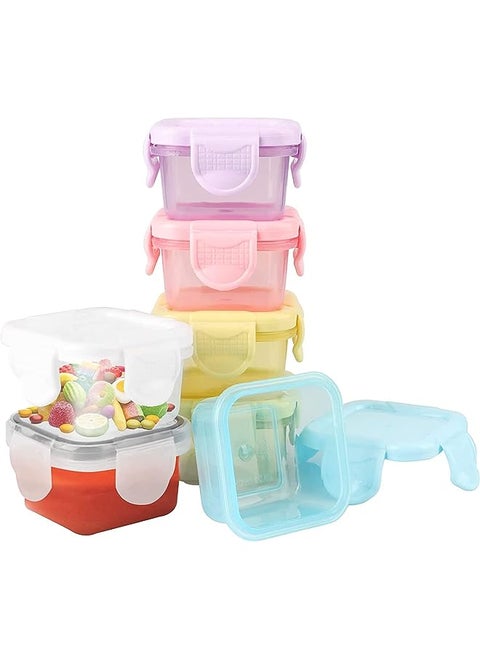 Pcs Dressing Containers for Lunch Box, Azonee 60 ML Small Condiment Containers with Lids, Leakproof, Reusable Salad Dressing Container To Go for Adults, Kids, Mini Subpackage Fresh-keeping Box