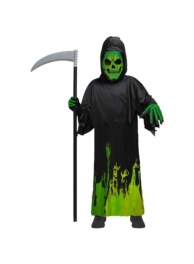 Halloween Grim Reaper Skull Costume Children's Holiday Horror Cosplay Costume Halloween Skeleton Cosplay Costume - Image 1