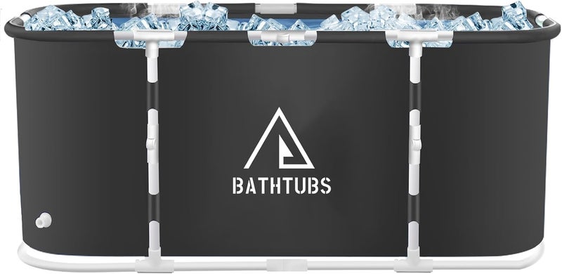 STARBRILLIANT Portable Foldable Bathtub,Separate Family Bathroom SPA Tub,Soaking Standing Bath Tub for Shower Stall,Efficient Maintenance of Temperature,Ideal for Hot Bath Ice Bath 41x23x19Inches(81 Gal Capacity) - Image 1