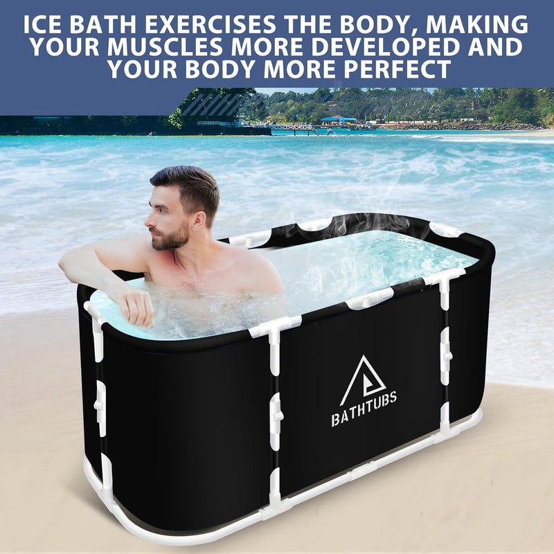 STARBRILLIANT Portable Foldable Bathtub,Separate Family Bathroom SPA Tub,Soaking Standing Bath Tub for Shower Stall,Efficient Maintenance of Temperature,Ideal for Hot Bath Ice Bath 41x23x19Inches(81 Gal Capacity) - Image 2