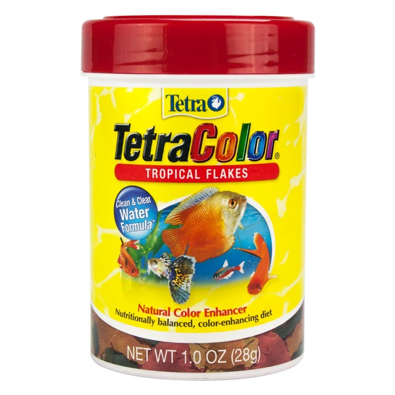 Tetra 77160 TetraColor Tropical Flakes, 1-Ounce, 185 ml - Image 1