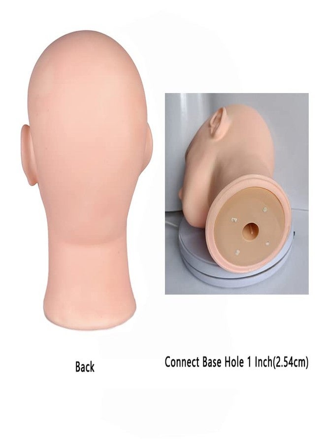 BLUSHIA Bald Mannequin Head Male Wig Head Professional Cosmetology for Wig Making and Display Hat Helmet Glasses or Masks Display Head Model - Image 3