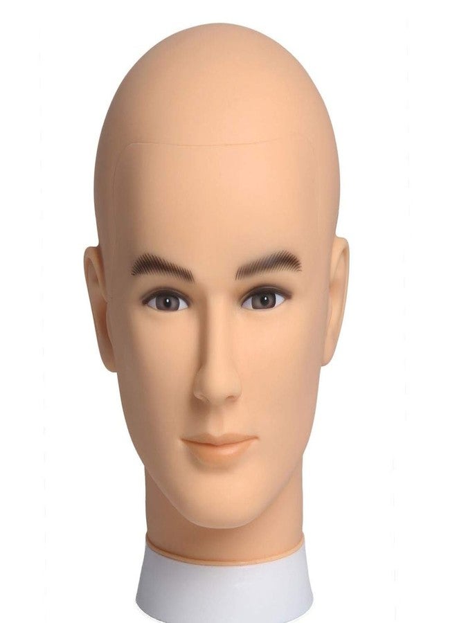 BLUSHIA Bald Mannequin Head Male Wig Head Professional Cosmetology for Wig Making and Display Hat Helmet Glasses or Masks Display Head Model - Image 1