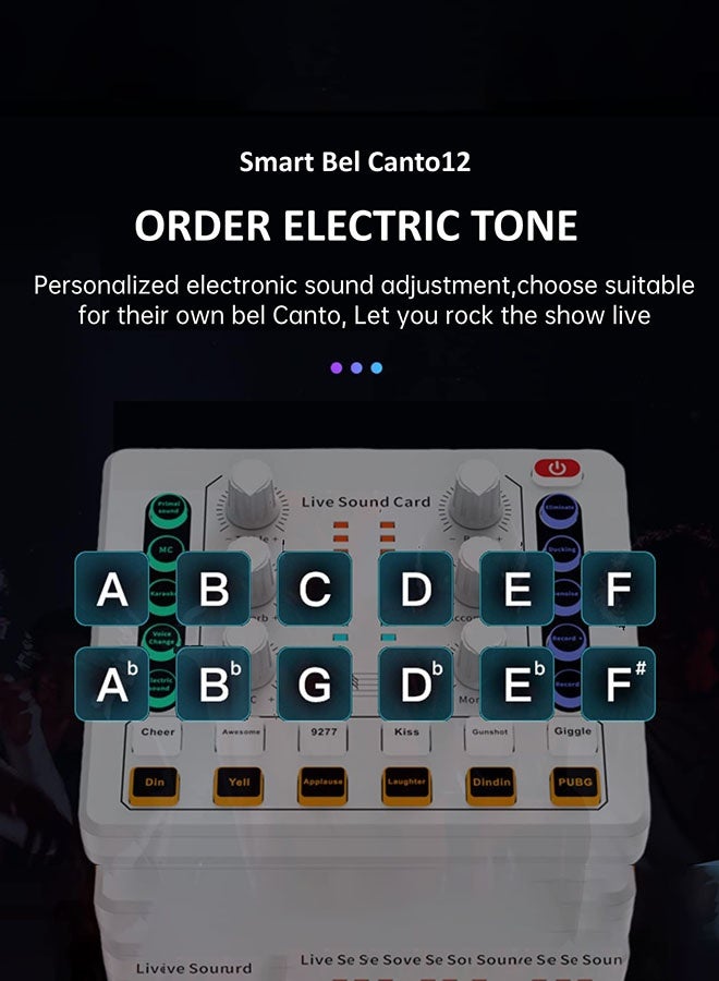 Arabest Sound Card, Mini Audio Mixer Board for PC Computer Phone, Voice Changer Sound Card Fit for PS4, Xbox, Switch, DJ Mixer, Podcast for Music Recording Karaoke Singing Broadcast, Recording Card - Image 5