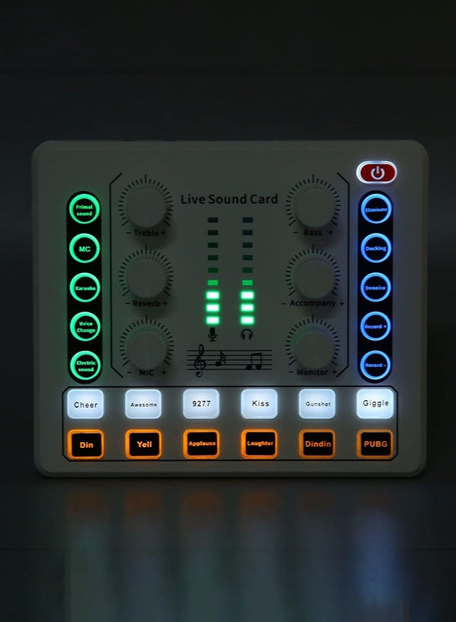 Arabest Sound Card, Mini Audio Mixer Board for PC Computer Phone, Voice Changer Sound Card Fit for PS4, Xbox, Switch, DJ Mixer, Podcast for Music Recording Karaoke Singing Broadcast, Recording Card - Image 2