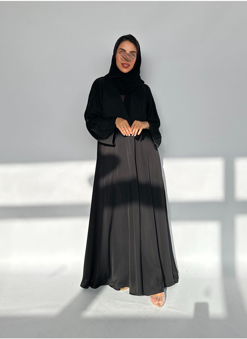 Black summer double cloche abaya with silk fabric - pzsku/Z2701230B2AD5AB5C4D00Z/45/_/1718806999/0ed3b0ed-5738-4ded-89de-ac89e0c37c61