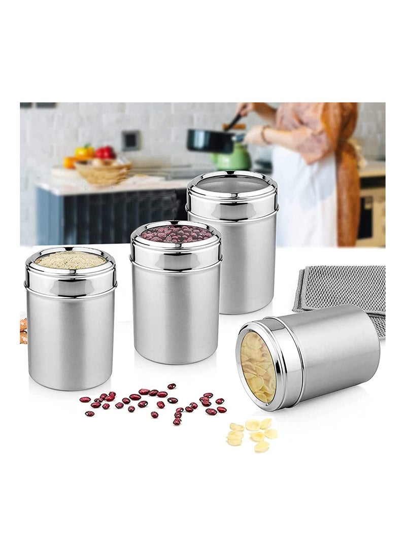 BLACKSTONE - Stainless Steel Canisters Container Storage Jar Spice Jar Top See Through 1.2Ltr - Image 1