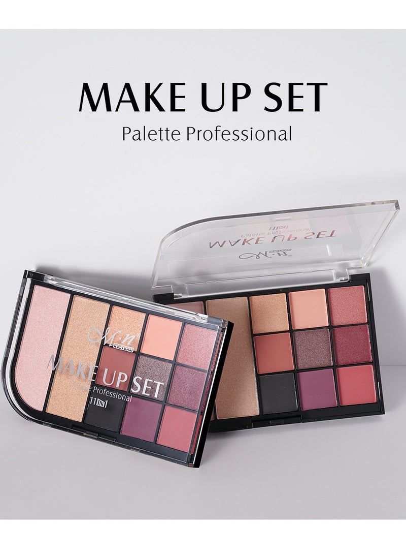 Menow New Makeup Set Palette Eyeshadow & Highlighter - 11 Colors  - Image 2
