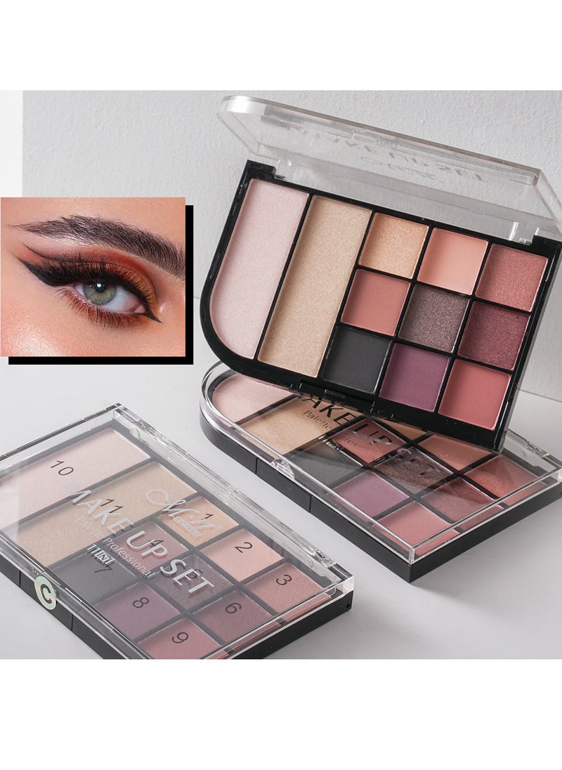 Menow New Makeup Set Palette Eyeshadow & Highlighter - 11 Colors  - Image 3