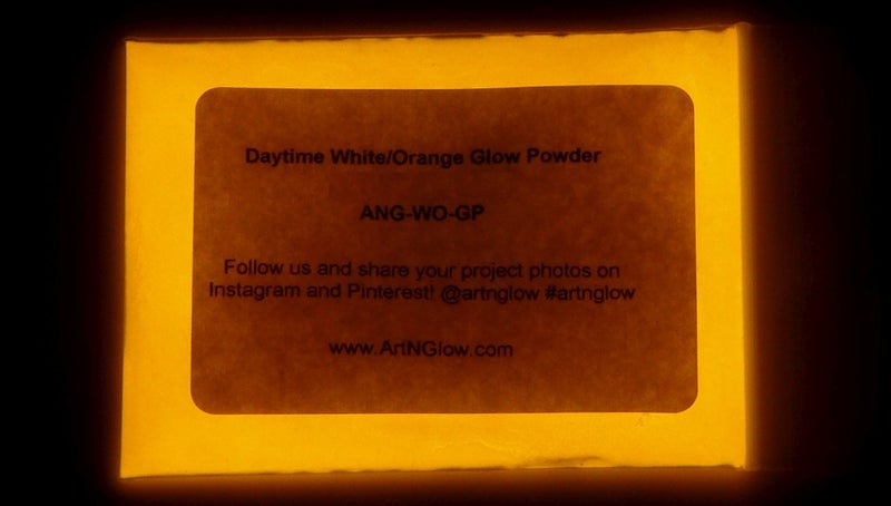 Art 'N Glow Glow in The Dark Pigment Powder - Neutral and Fluorescent Color for Art Painting, Fine Art, Nail Art Paint, and DIY Crafts - Long Lasting, 10+ Color Options - Neutral Orange - (12 Grams/ .42oz) - Image 1