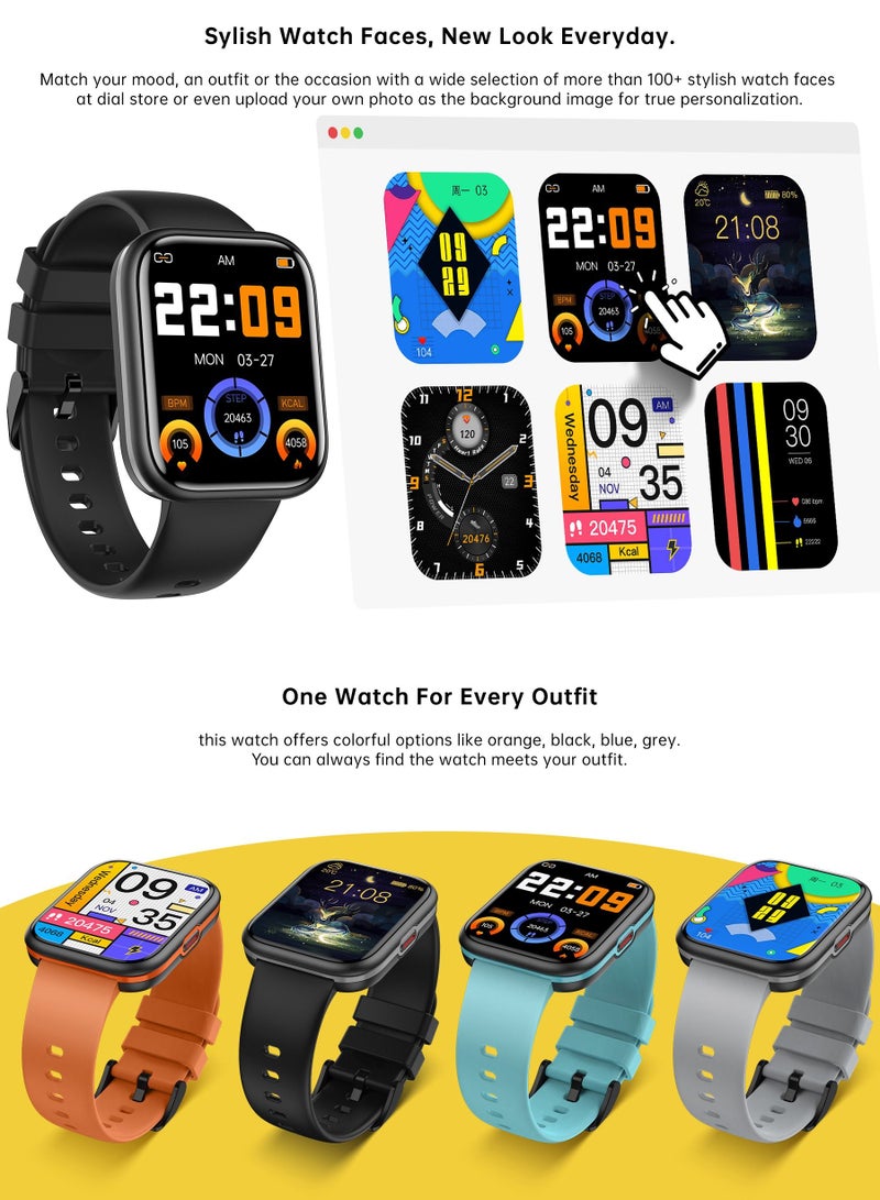 RollsTimi  Sports Men's Smartwatch Fitness Tracker Waterproof Smart Watch for Men Women, Heart Rate Monitor, Bluetooth Calls - Image 3