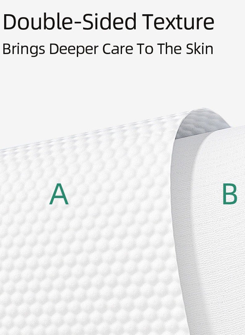 Disposable Facial Cleansing Towel, 100% Cotton Cleansing Towel, Makeup Remover Dry Towel 20*20CM, Ultra Soft Face Towel, 80 Pieces/1 Package - Image 2