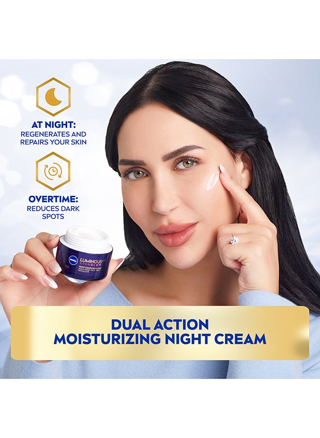 Nivea - Luminous 630 Even Skin Glow Anti Dark Spot Face Night Cream With Hyaluronic Acid 50ml - Image 1