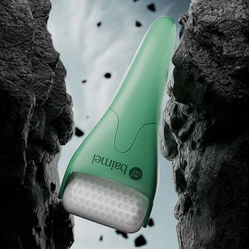 BAIMEI IcyMe Cryotherapy Ice Roller and Gua Sha Facial Tools Reduces Puffiness Migraine Pain Relief, Skin Care Tools for Face Massager Self Care Gift for Men Women - Green - Image 5