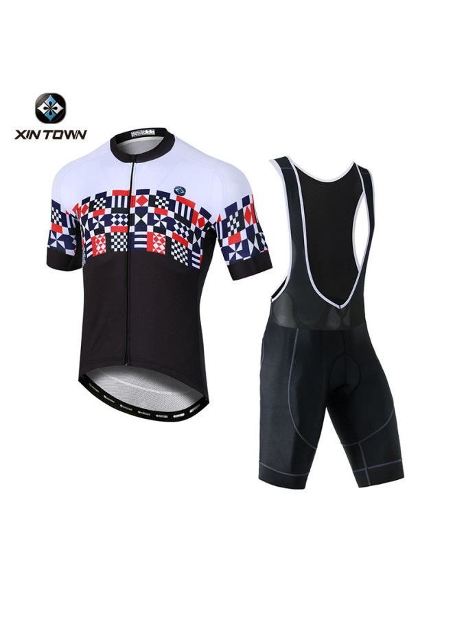 Xintown Night Wolf Summer Short Sleeve Cycling Jersey New Cycling Clothing Pants Summer Cycling Jersey Bib Set