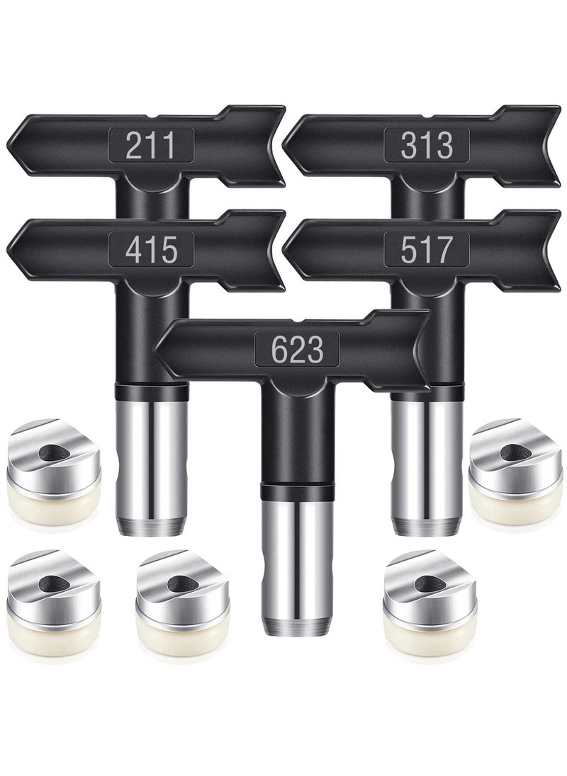 5 Pcs Spray Tips Airless Paint Sprayer Reversible Tip Nozzles, for Spraying Machine Accessories, for Homes Buildings Garden Decks Fences  - Image 1