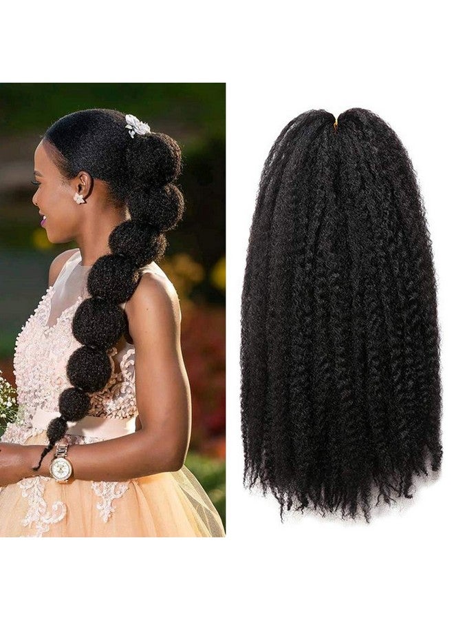 BAISAI 1 Pack 18 Inch Marley Braiding Hair Twists Marley Twist Braids Hair Long Afro Kinky Marley Hair For Butterfly Locs Crochet Hair(1B) - Image 1