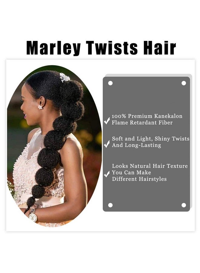 BAISAI 1 Pack 18 Inch Marley Braiding Hair Twists Marley Twist Braids Hair Long Afro Kinky Marley Hair For Butterfly Locs Crochet Hair(1B) - Image 5