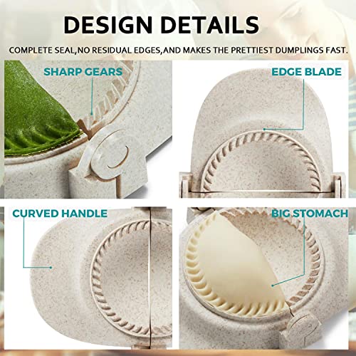 MUMSUNG Empanada Maker Press, 6-Inch Extra Large Dumpling Maker Set with Dough Cutter, Dumpling Mold Set for Pierogi, Pastelitos, Calzone, Turnovers, Chinese Dumpling, 5Sizes (6"/5"/4"/3"/2.6") - Image 5