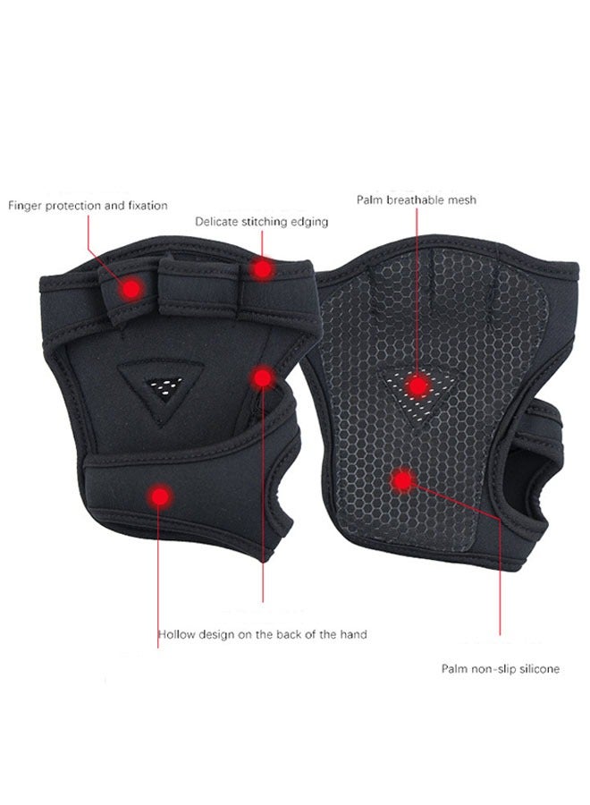 Ant Weight Lifting Workout Gloves, Non Slip and Callus Resistant Breathable Weight Lifting Gloves, Elastic Adjustable Compression Wrist Guards for Gym Fitness Cross Training Hand Support Weightlifting L  - Image 3