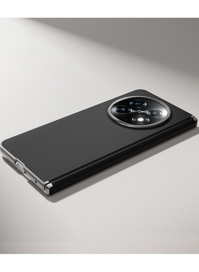 general Luxury PU Leather Case for OPPO Find N5,with Hinge protection,Anti-fingerprint Leather Phone Case for Find N5 - Image 1