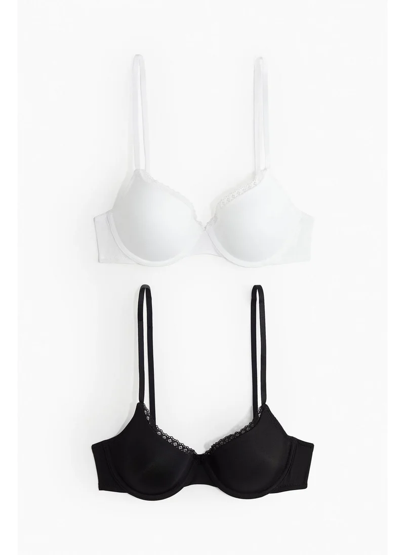 H&M 2-pack padded underwired microfibre bras