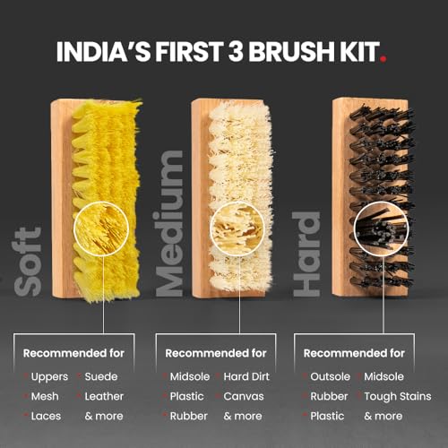 SHOEGR Ultimate Shoe Cleaning Kit for Sneaker, Nubuck, Canvas, Knit, Trainers & Suede | Multi-Material Care Set with Premium Solution, Deep Clean Brushes, Microfiber Towel - Image 3