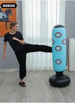 DUNISO Inflatable Boxing Column, 160cm Inflatable Boxing Bag Freestanding Punching Bag, Punching Bag for Kids Adults, for Karate, Home Boxing Practice with Immediate Bounce-Back to Release Stress  - Image 2