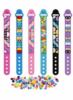 KASTWAVE Bracelets, Kids Building Blocks Dots Bracelets, DIY Creative Craft Bracelet Making Kit for Kids, Friendship Bracelets, Dots Construction Toys Kit for Birthday for Girls Boys 6PCS  - Image 1