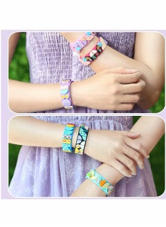 KASTWAVE Bracelets, Kids Building Blocks Dots Bracelets, DIY Creative Craft Bracelet Making Kit for Kids, Friendship Bracelets, Dots Construction Toys Kit for Birthday for Girls Boys 6PCS  - Image 2