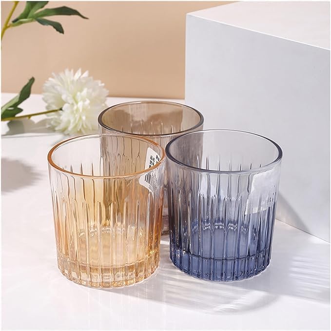 bellemax 300ML Juice and Water Glass Stylish Crystal Highball Drinking Glasses, Medium Size Tumbler Glasses for Juice, Water, Milk, lassi, Cocktails and Sharbat (TR-09, 6 Count (Pack of 1)) - Image 4